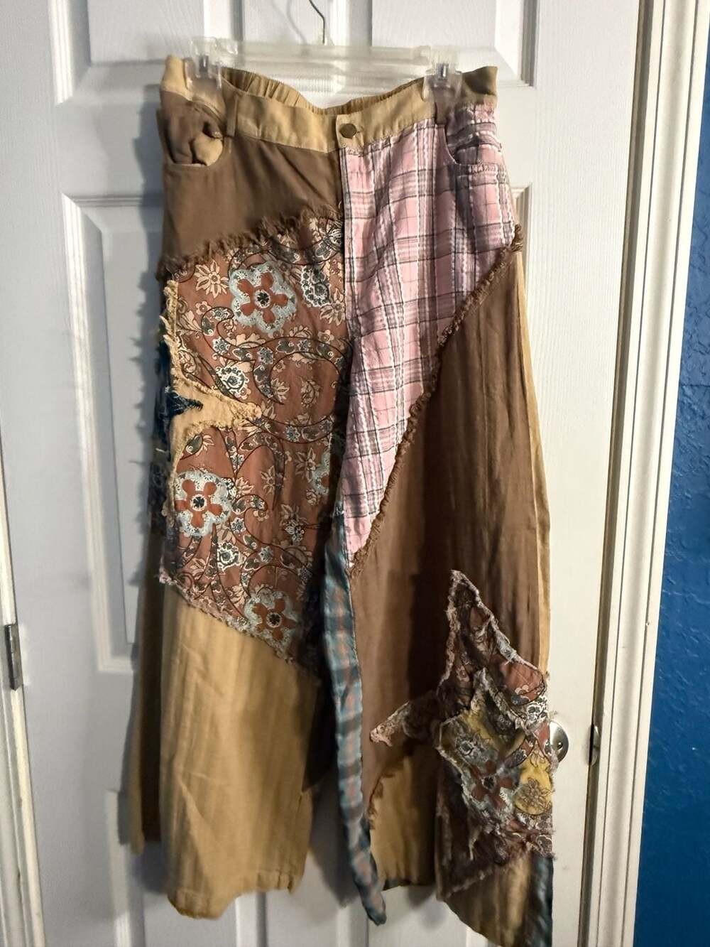 Bad Little Country Girl Patchwork Wide Leg Pants Style 9572BP